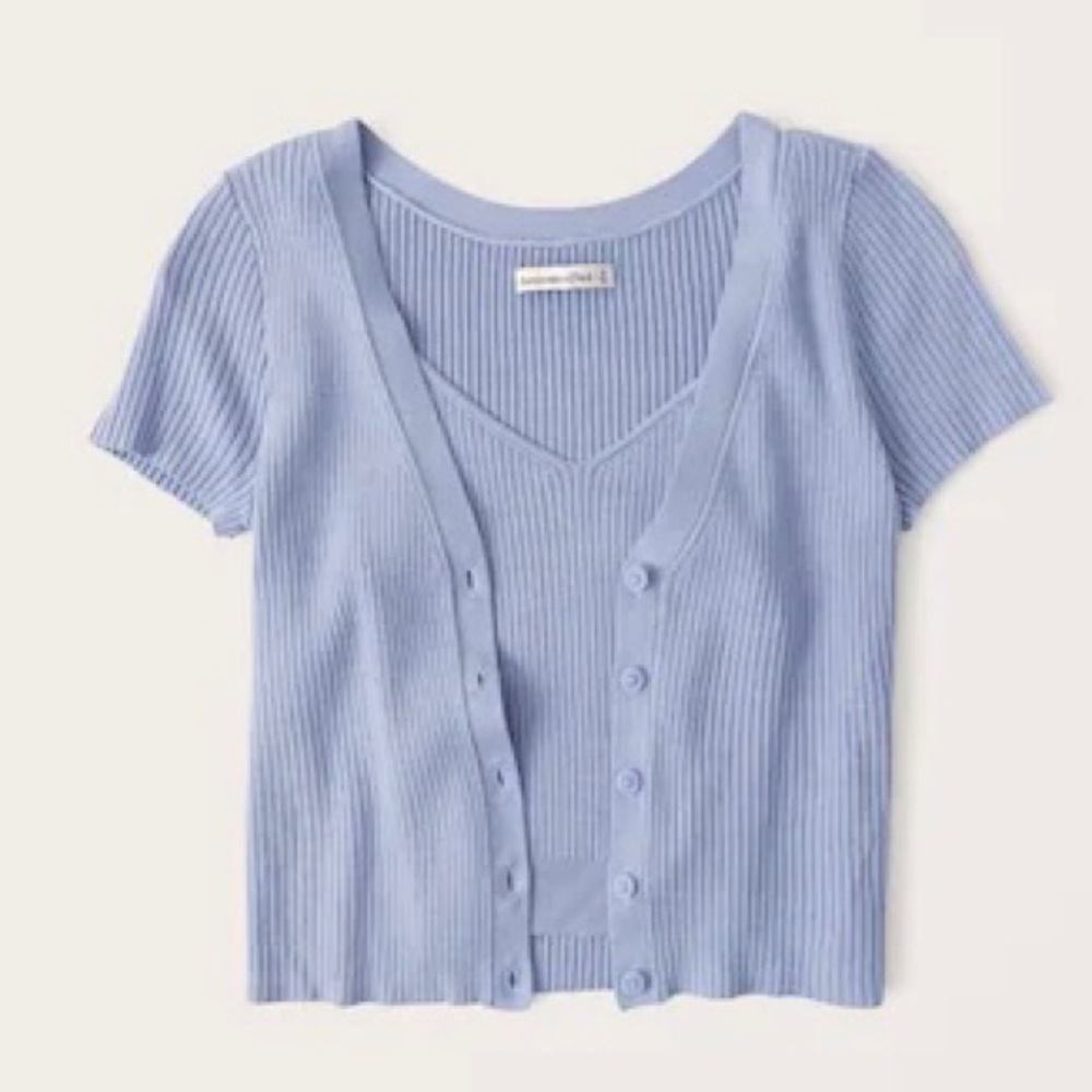 Abercrombie & Fitch Tank and Short Sleeve Cardigan Set
